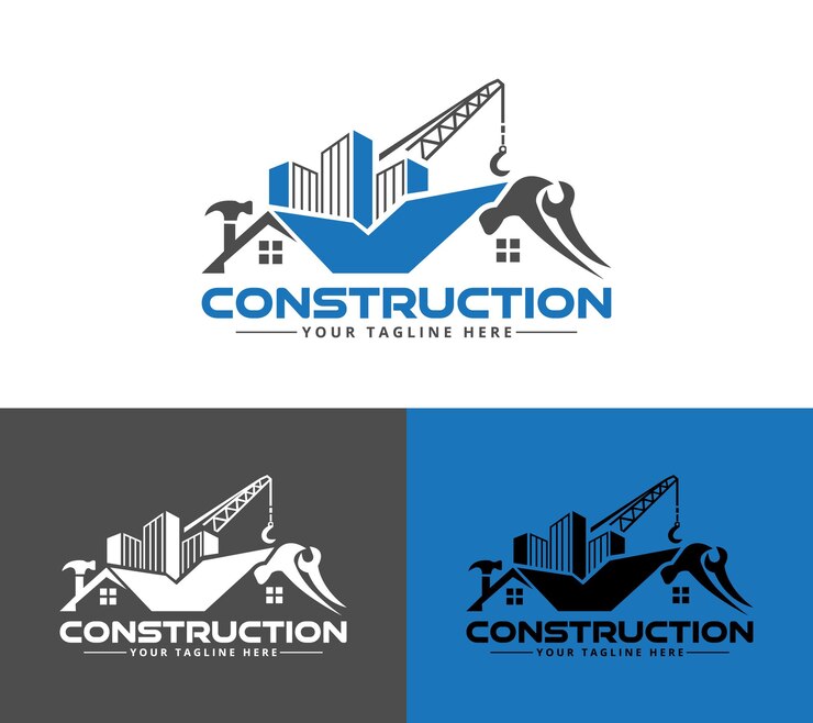 Vector diseño de logotipo de construcción inmobiliaria ilustración vectorial