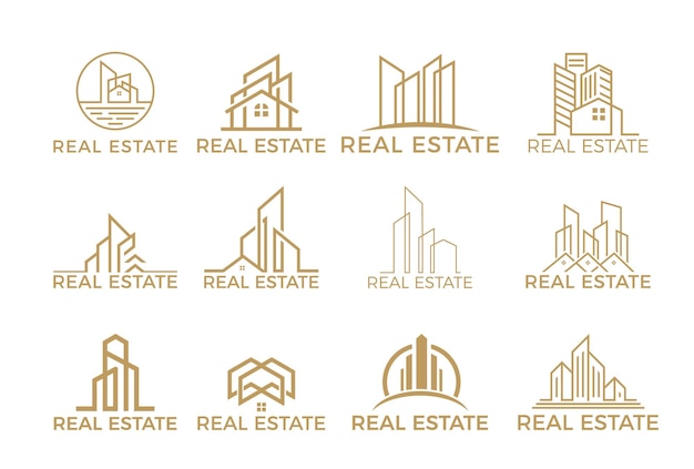 Diseño de logotipo de construcción inmobiliaria