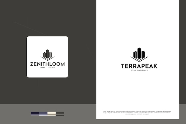 Diseño de logotipo de construcción llamativo ai generado plantilla identidad estilo clásico