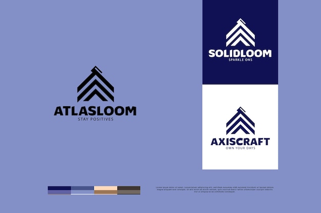 Diseño de logotipo de construcción llamativo ai generado plantilla identidad estilo clásico