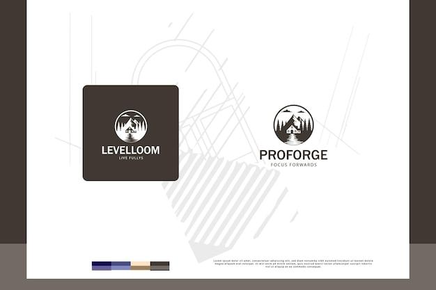 Diseño de logotipo de construcción llamativo ai generado plantilla Ilustración estilo clásico