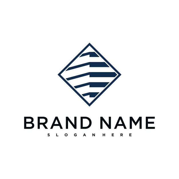 Diseño del logotipo de la construcción de la realidad Premium Vector