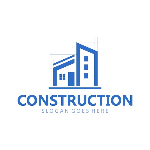Diseño de logotipo de construcción de viviendas personalizado