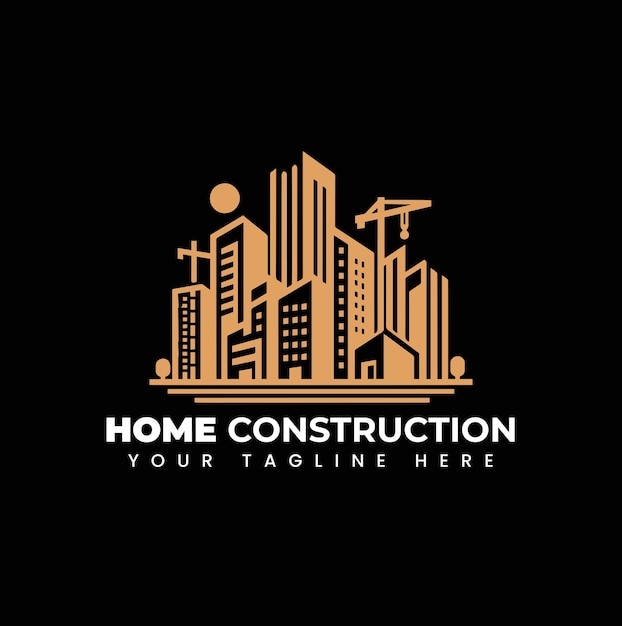 diseño de logotipo de construcción