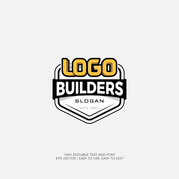 Vector diseño de logotipo de constructores