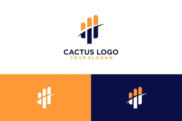 diseño de logotipo de contabilidad financiera con cactus