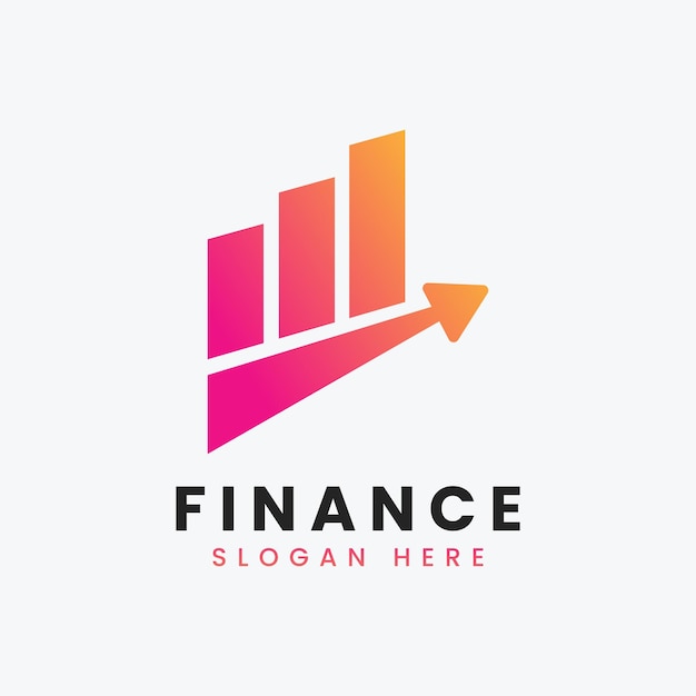 Diseño de logotipo de contabilidad moderna de finanzas de datos de crecimiento creativo