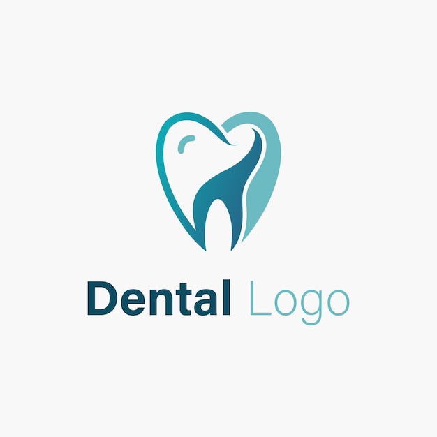 Diseño del logotipo del corazón dental