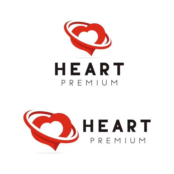 Diseño de logotipo de corazón galaxy