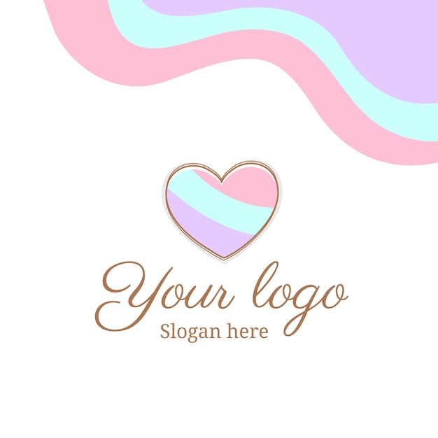 Diseño del logotipo corazón Vector