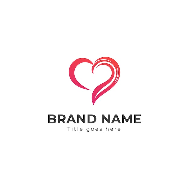 Diseño del logotipo del corazón