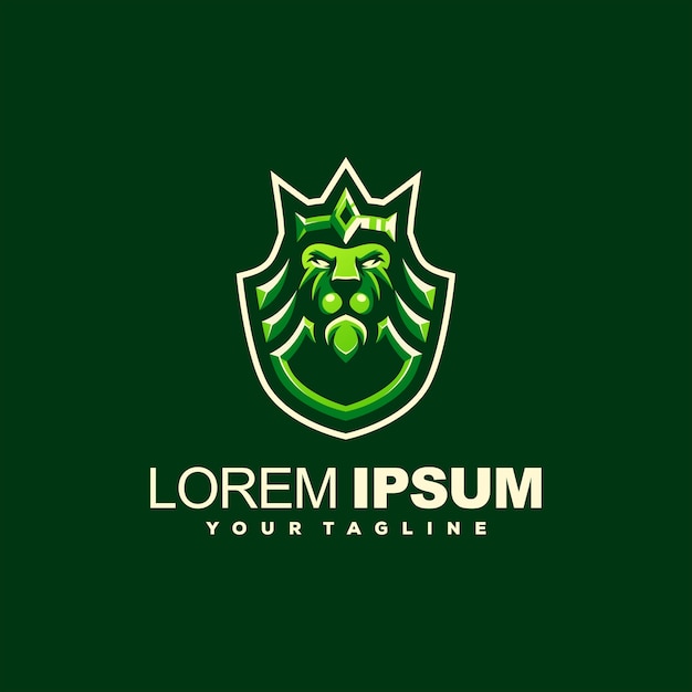 diseño de logotipo de corona de rey león