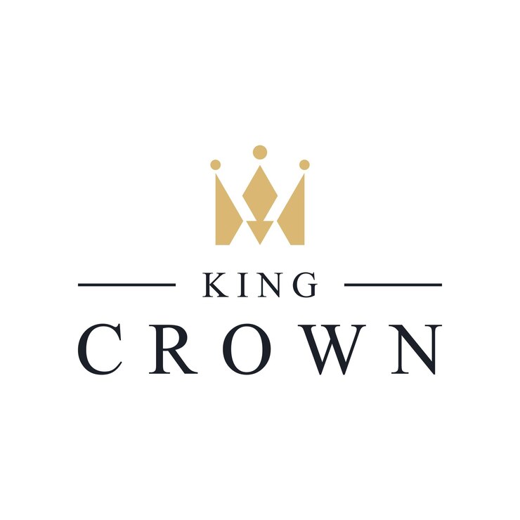 diseño de logotipo de corona de rey de lujo