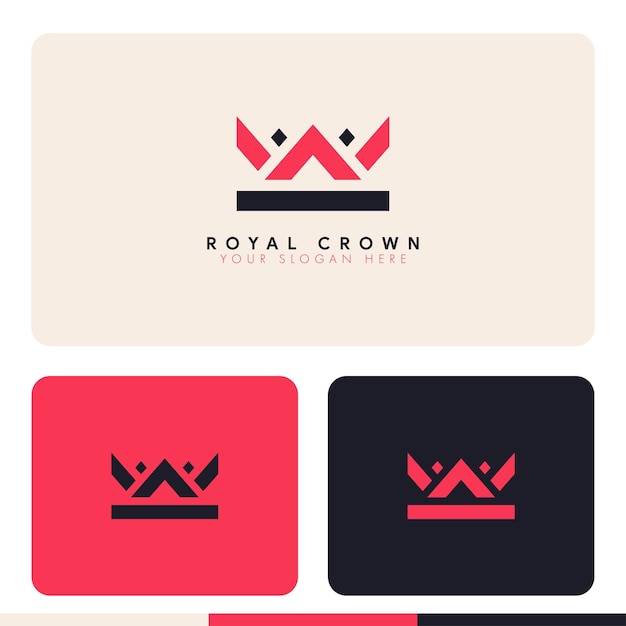 Diseño de logotipo de corona de rey minimalista simple