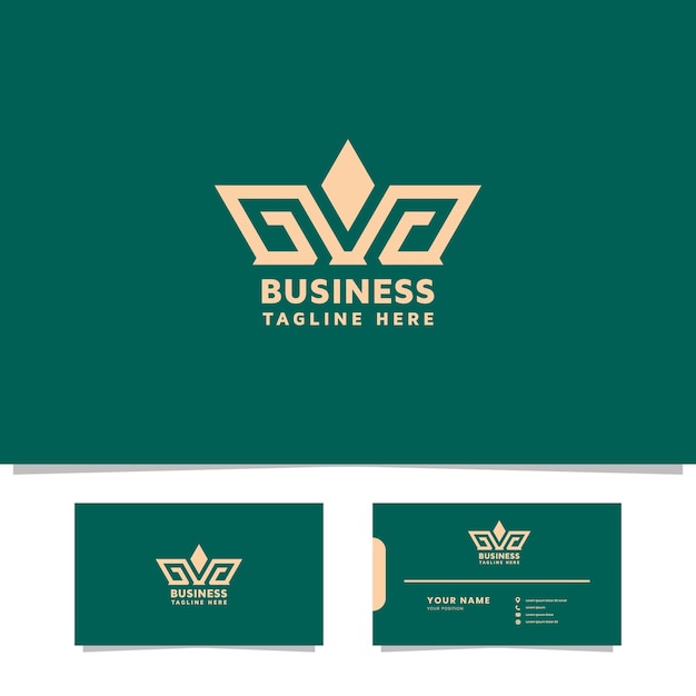 Diseño de logotipo de corona simple y mínimo.
