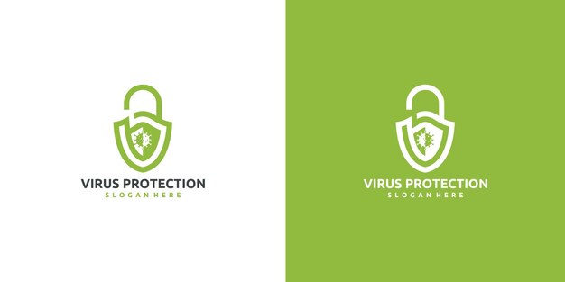 Diseño del logotipo de Corona Virus Outbreak Bacteria Protection