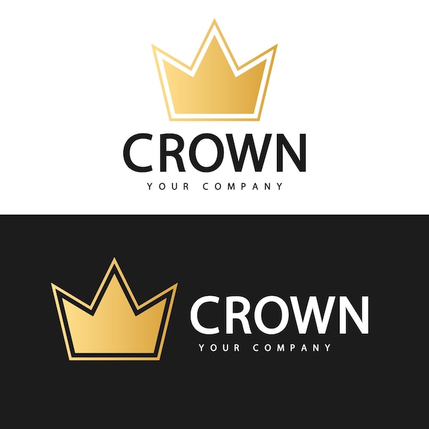 Vector diseño del logotipo de la corona