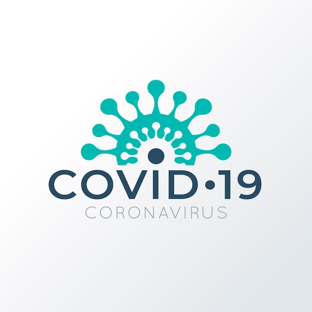 Vector diseño de logotipo de coronavirus