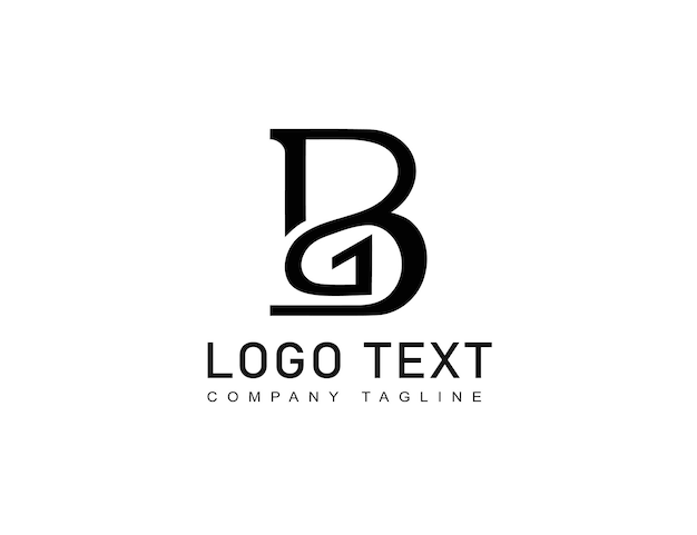 Diseño del logotipo corporativo de la letra B G