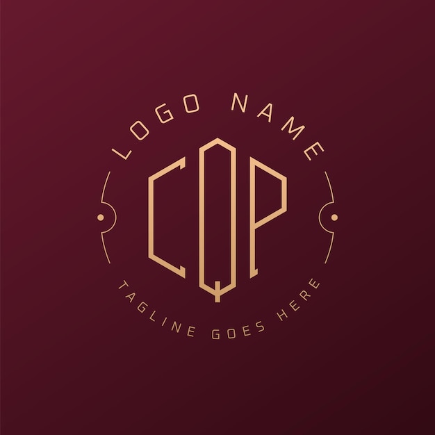 Diseño de logotipo de CQP de lujo Letra elegante Logotipo de monograma CQP Polígono minimalista Template de diseño de logotipo CQP