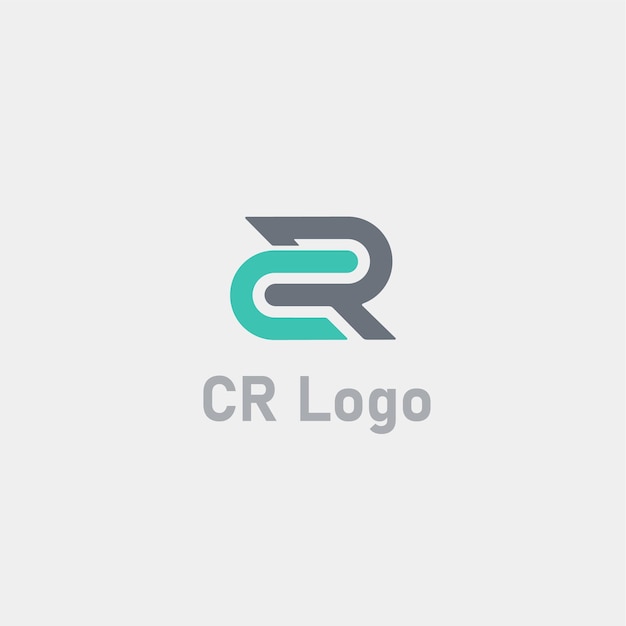 Diseño del logotipo de CR Flat Creative Modren