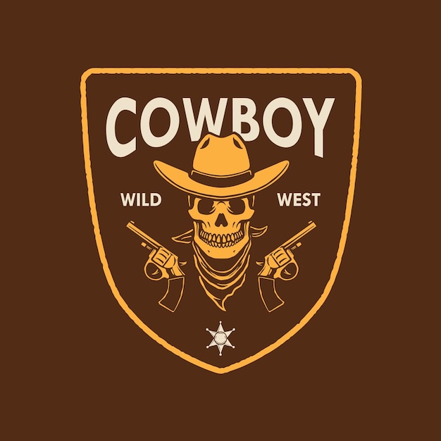 DISEÑO DE LOGOTIPO CRÁNEO COWBOY