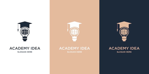 Diseño de logotipo de Creative Academy Idea Premium.