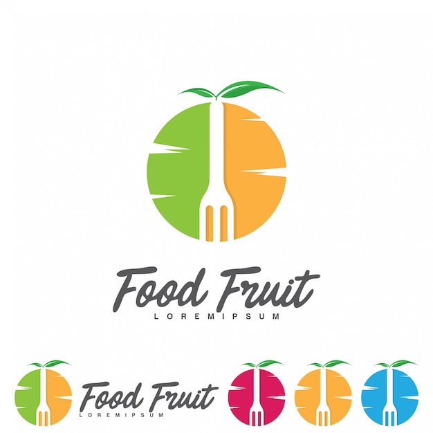 Diseño de logotipo de creative fruits