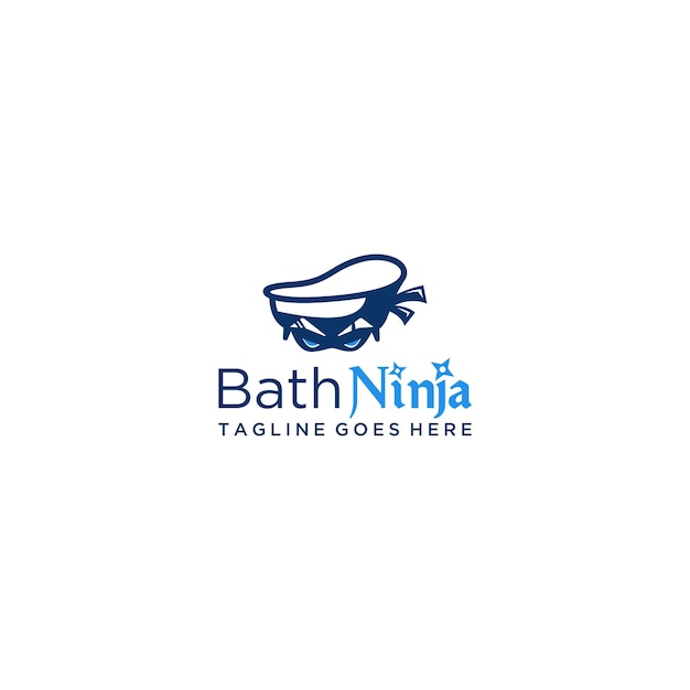 Diseño de logotipo creativo de Bathuo y Ninja