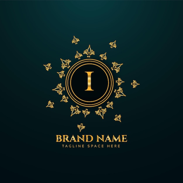 un diseño de logotipo creativo con color dorado