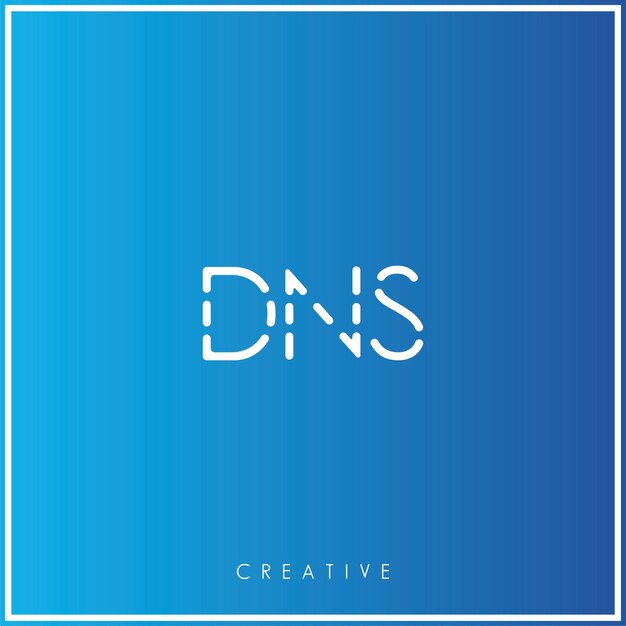 Diseño de logotipo creativo DNS Ilustración vectorial de logotipo mínimo Monograma