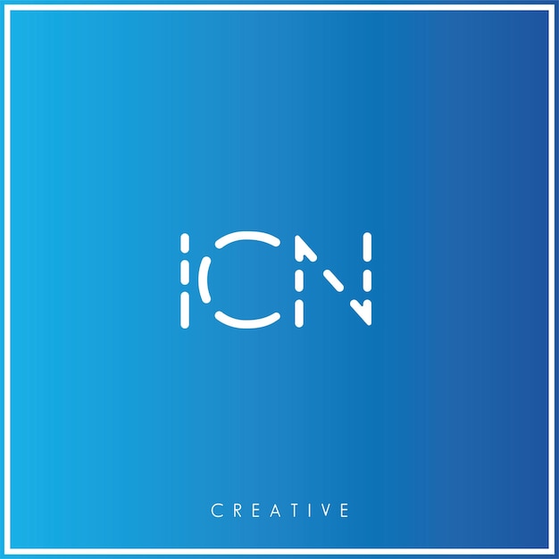 Diseño de logotipo creativo de ICN Premium Vector Latter Ilustración vectorial de logotipo monograma creativo
