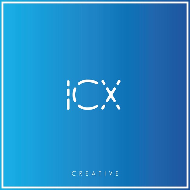 Diseño de logotipo creativo de ICX Premium Vector Latter Ilustración vectorial de logotipo de monograma creativo