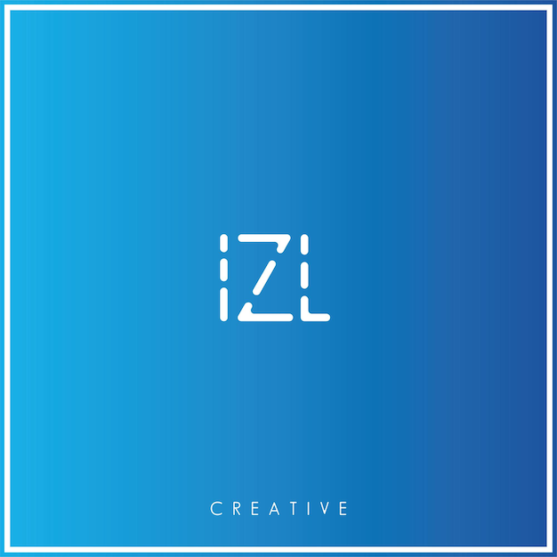 Diseño de logotipo creativo de IZL Premium Vector Latter Ilustración vectorial de logotipo de monograma creativo