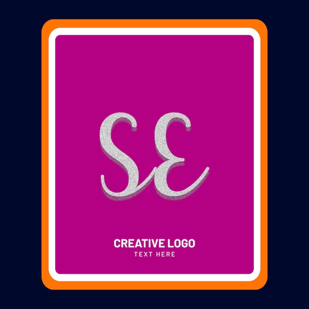 Vector diseño de logotipo creativo de letra se en estilo 3d