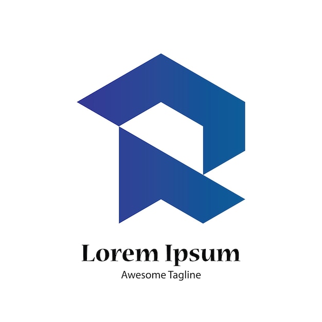 Diseño de logotipo creativo de letra R