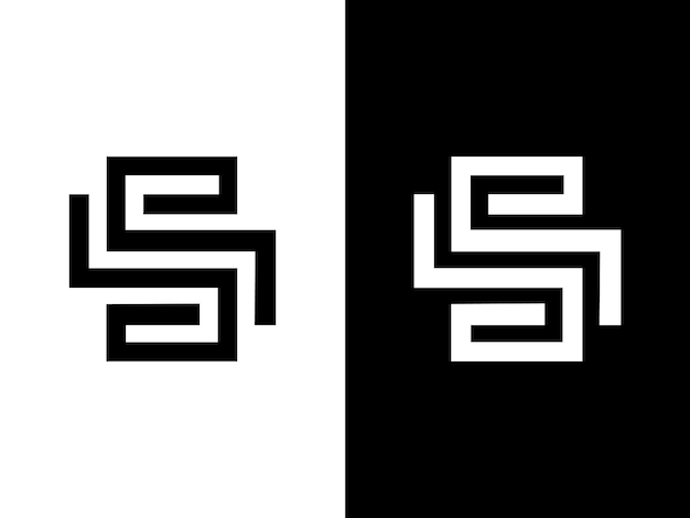 Diseño de logotipo creativo de letra S.