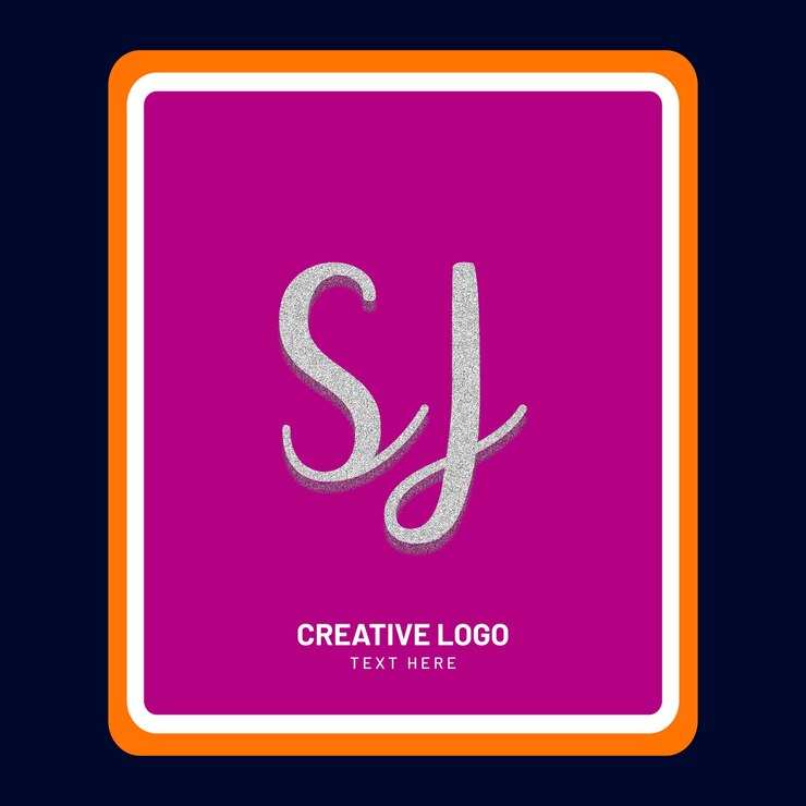 Vector diseño de logotipo creativo de letra sj en estilo 3d