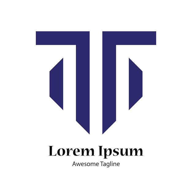 Diseño de logotipo creativo de letra T