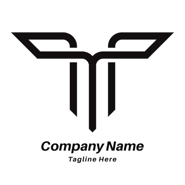 Diseño de logotipo creativo de letra T