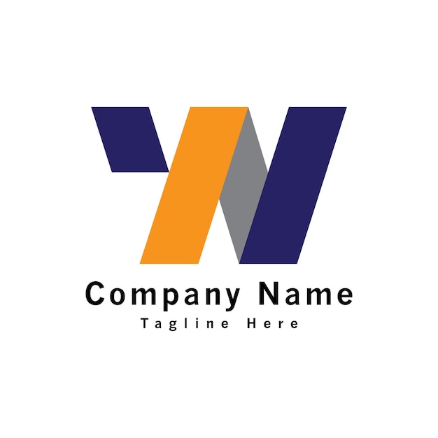 Diseño de logotipo creativo de letra W