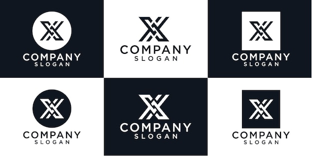 diseño de logotipo creativo letra x