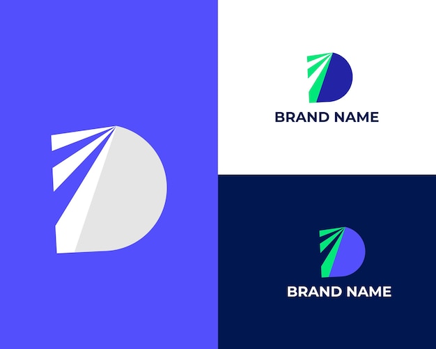 Diseño de logotipo creativo y minimalista de Letter DE