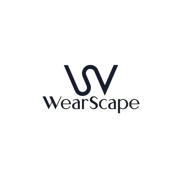Diseño de logotipo creativo mínimo de WS