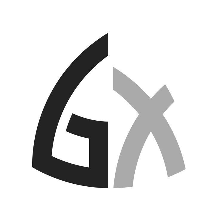 Vector diseño de logotipo creativo moderno de gx icon de letra gx para cualquier negocio y compañía