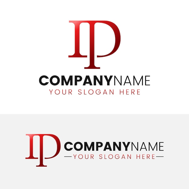 Diseño de logotipo creativo monograma letra dp