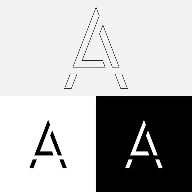 Un diseño de logotipo creativo posterior Ilustración vectorial Logotipo letras Logotipo Premium Vector Logotipo creativo
