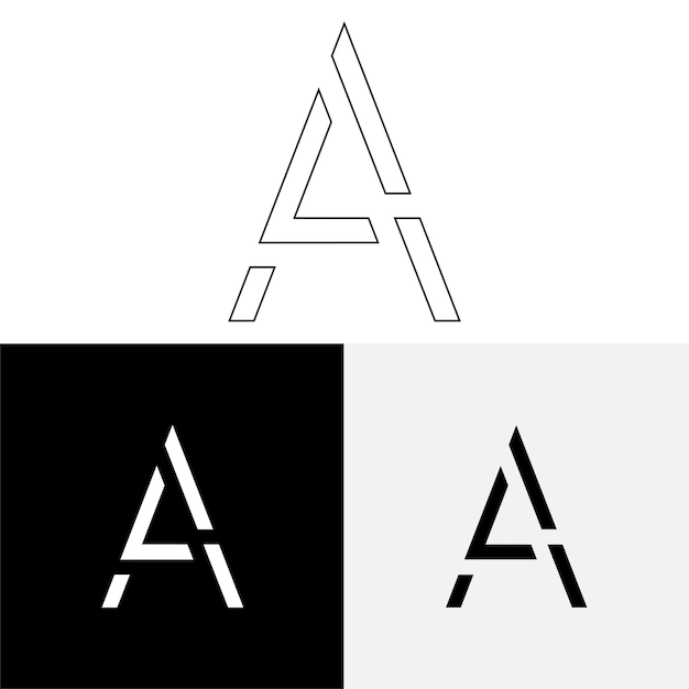Un diseño de logotipo creativo posterior Ilustración vectorial Logotipo letras Logotipo Premium Vector Logotipo creativo