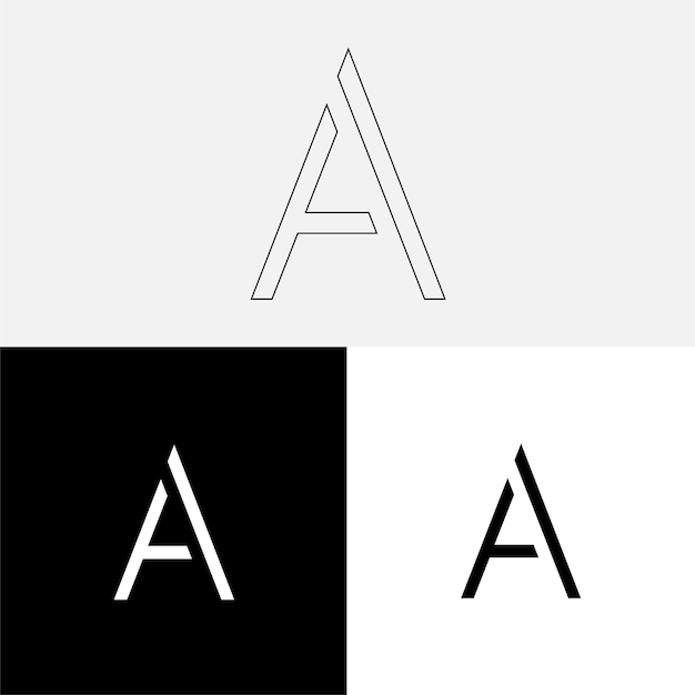 Un diseño de logotipo creativo posterior Ilustración vectorial Logotipo letras Logotipo Premium Vector Logotipo creativo