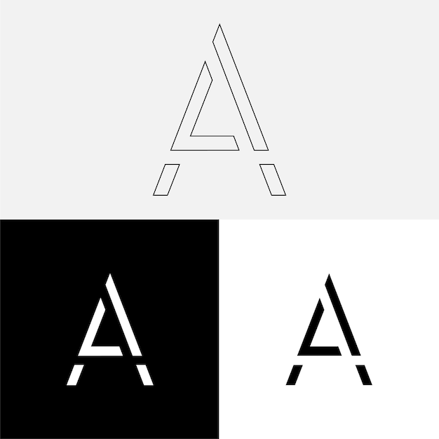 Un diseño de logotipo creativo posterior Ilustración vectorial Logotipo letras Logotipo Premium Vector Logotipo creativo
